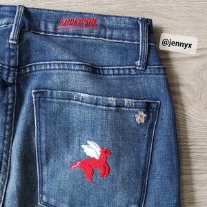 Black Orchid x Super She Harper Distressed Mid Rise Jeans